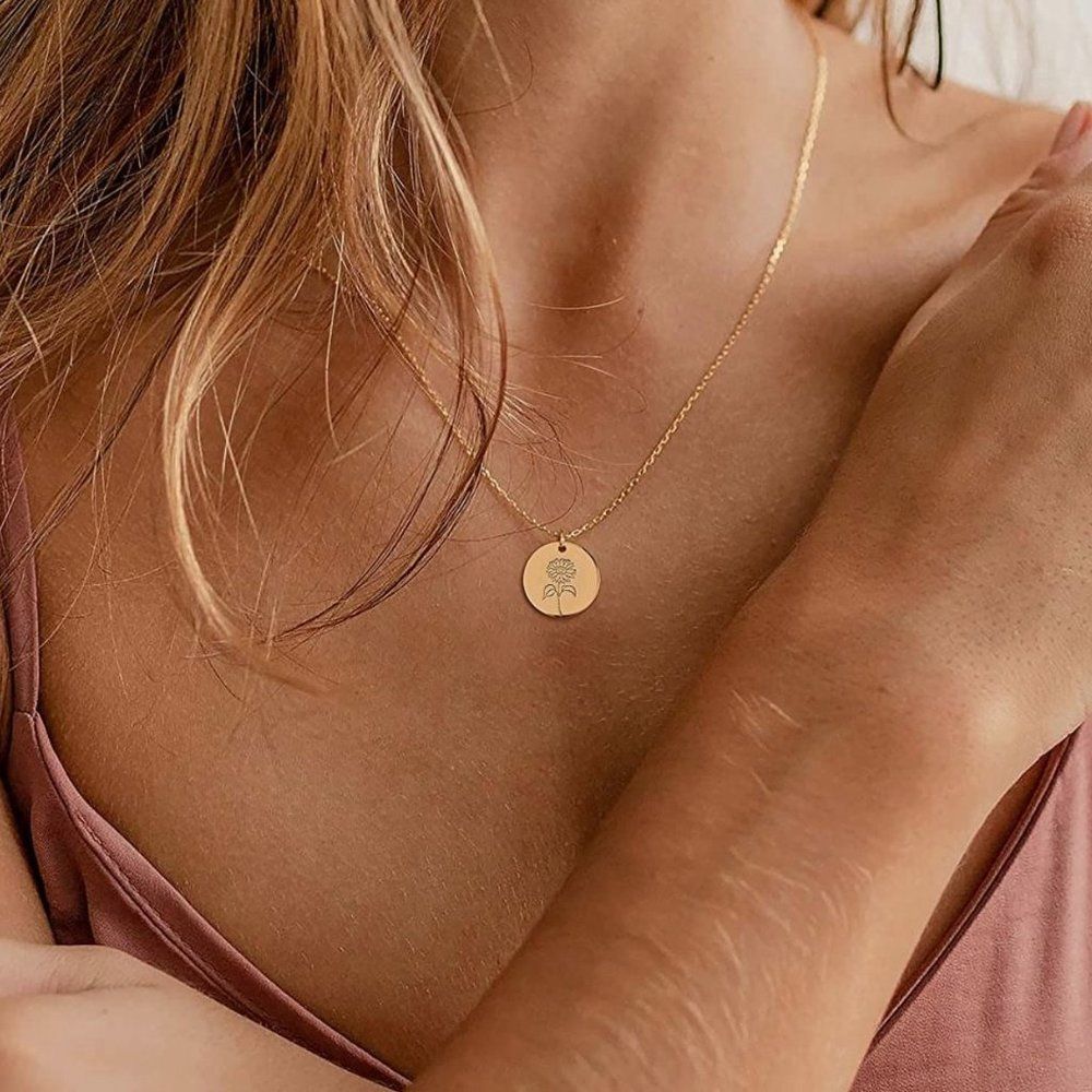 18k Gold plated Sunflower Necklace